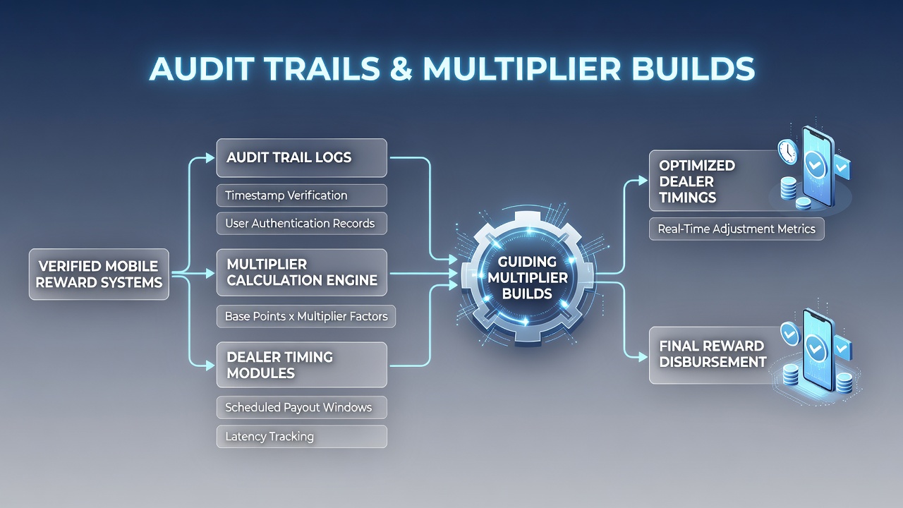 Illustration von Dealer-Timings und Audit-Protokollen in verifizierten mobilen Systemen
