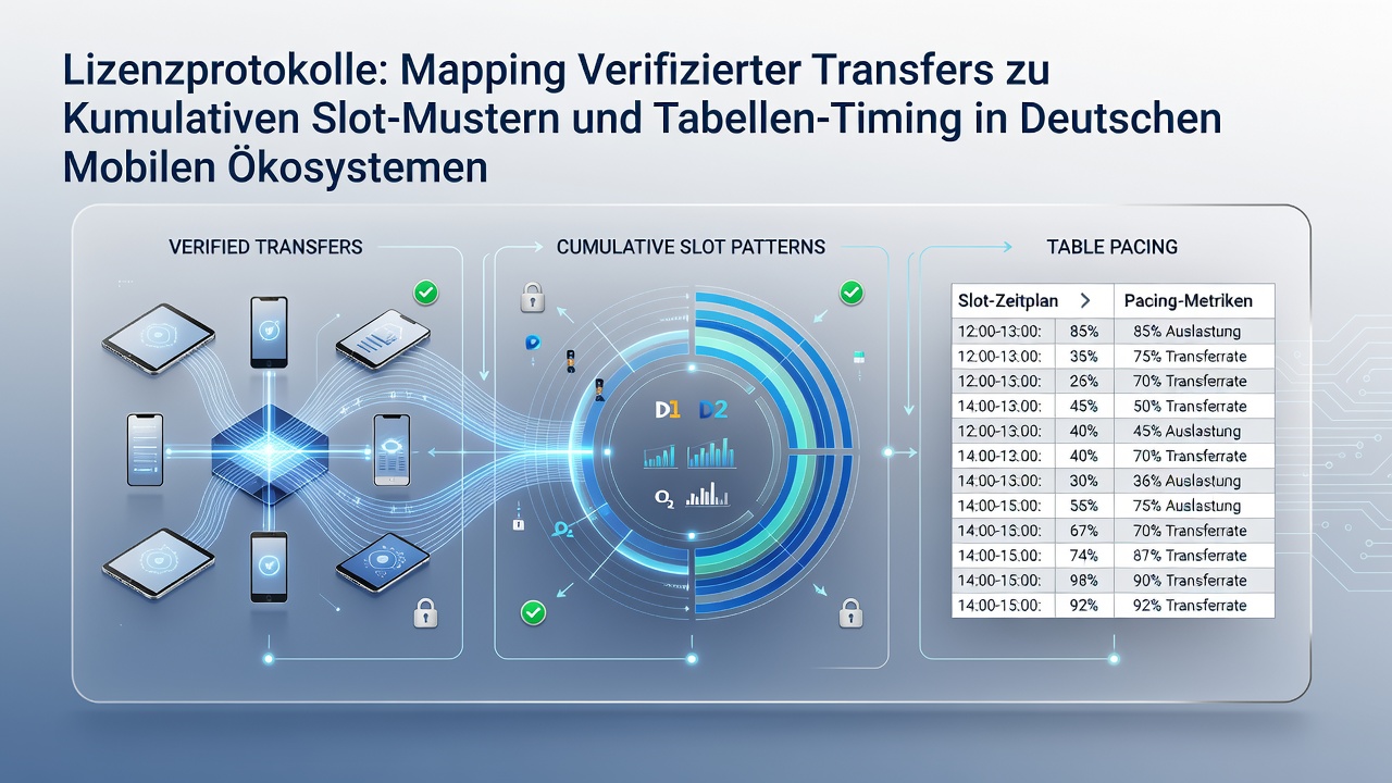 Darstellung von Lizenzprotokollen und verifizierten Transfers in mobilen deutschen Glücksspielsystemen