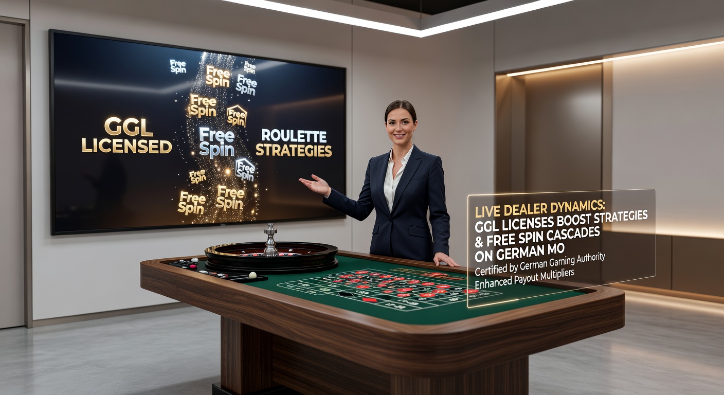 Smartphone-Bildschirm mit Free-Spin-Kaskade in einem Slot und Roulette-Live-Stream im Split-Screen, GGL-Siegel sichtbar