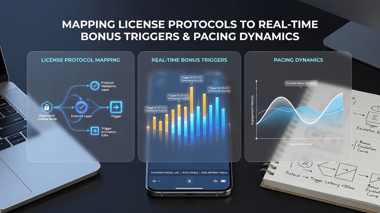 Illustration von Pacing-Dynamiken und Bonus-Triggern auf mobilen Plattformen