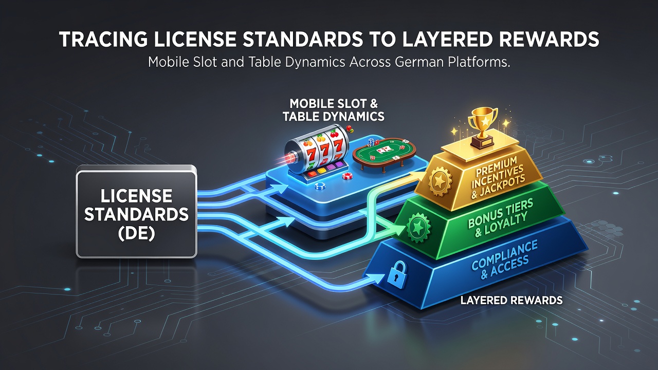 Mobile Schnittstelle mit Slot- und Tischspielen sowie Belohnungsanzeigen