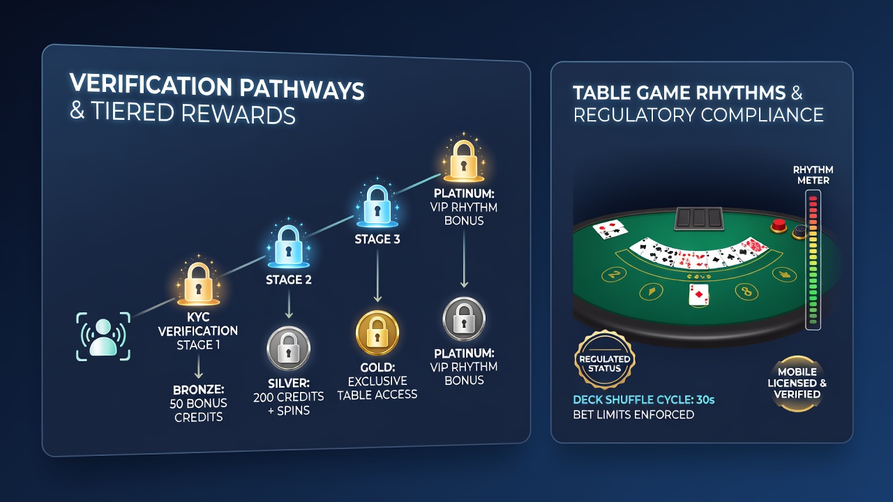 Mobile Casino-Interfaces mit Verifizierungs- und Belohnungssystemen
